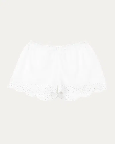 Konges Slojd Kids' Rosie H-w X Girl's Fiori Broderie Shorts In White