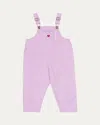 Konges Slojd Rosie H-w X Girl's Love Letter Overalls In Pink