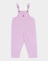 Konges Slojd Rosie H-w X Girl's Love Letter Overalls In Pink