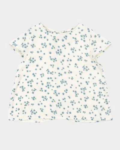 KONGES SLOJD ROSIE H-W X GIRL'S MIOBLU FLORAL COTTON TOP