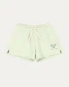 Konges Slojd Rosie H-w X Kid's Monogrammed Drawstring Cotton Shorts In Green