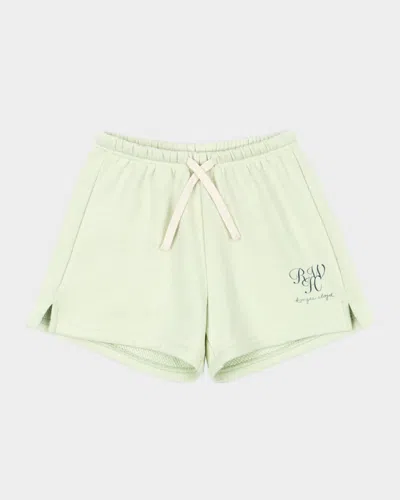 KONGES SLOJD ROSIE H-W X KID'S MONOGRAMMED DRAWSTRING COTTON SHORTS