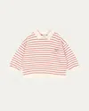 Konges Slojd Rosie H-w X Kid's Striped Sweatshirt In Red