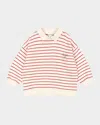 Konges Slojd Rosie H-w X Kid's Striped Sweatshirt In Red