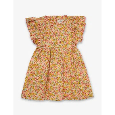 Konges Slojd Babies'  Rosier Colore Elin Floral-print Stretch-organic Cotton Dress 9-36 Months
