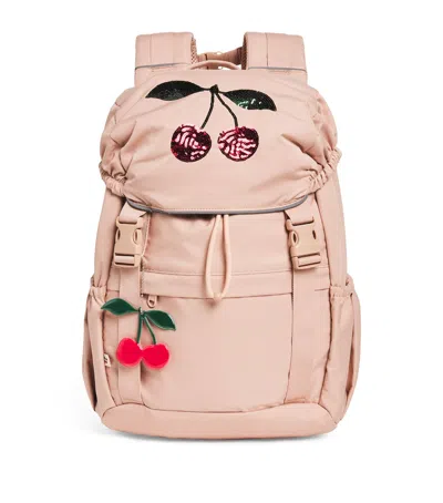 Konges Slojd Kids' Sequin Cherry Clover Backpack In Pink