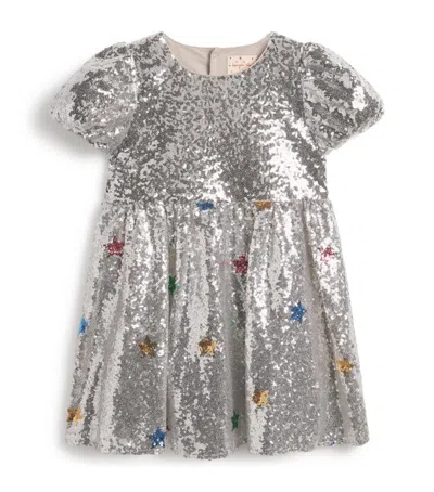 Konges Slojd Kids'  Sequin Starla Dress In Silver