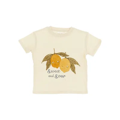 Konges Slojd Short-sleeved T-shirt With Print Kids In Beige