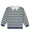 Konges Slojd Konges Sløjd Spotty Striped Cotton Polo Shirt In Blue