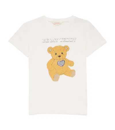 Konges Slojd Kids' Teddy Print T-shirt In White