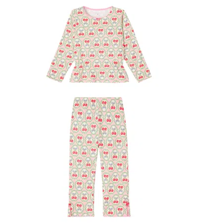 Konges Slojd Kids' Konges Sløjd Three Printed Cotton Jersey Top And Pants Set In Multi