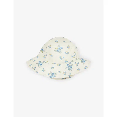 Konges Slojd Kids' Tramonto Pacey Floral Cotton Sun Hat In White