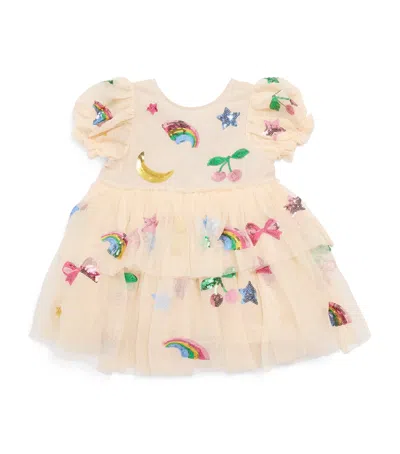 Konges Slojd Kids' Tulle Embellished Yvonne Dress In Purple