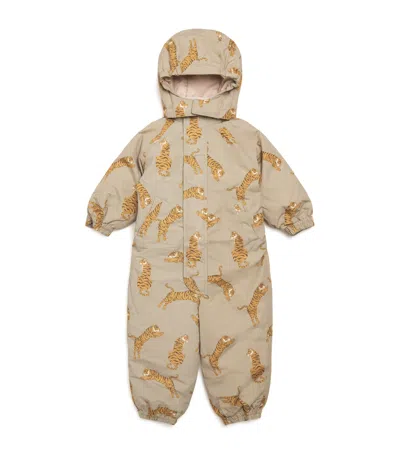 Konges Slojd Kids' Waterproof Nohr Snowsuit In Brown