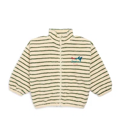 Konges Slojd Kids' X Rhw Embroidered Fleece Jacket In Neutral