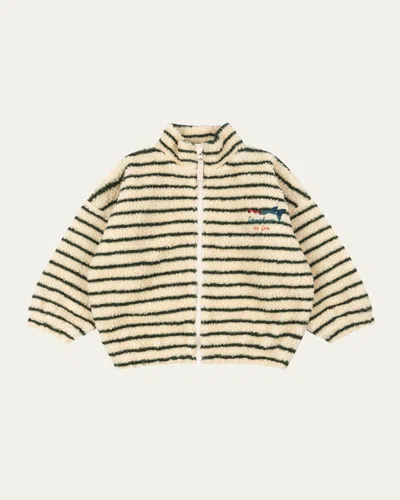 KONGES SLOJD X RHW KID'S STRIPE FLEECE JACKET