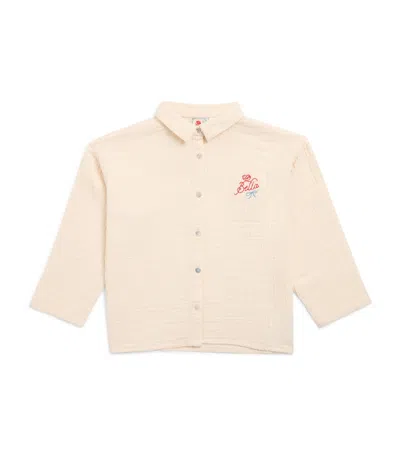 Konges Slojd Kids' X Rhw Organic Cotton Ciao Bella Shirt In Neutral