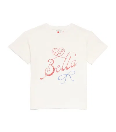 Konges Slojd Kids' X Rhw Organic Cotton Ciao Bella T-shirt In White