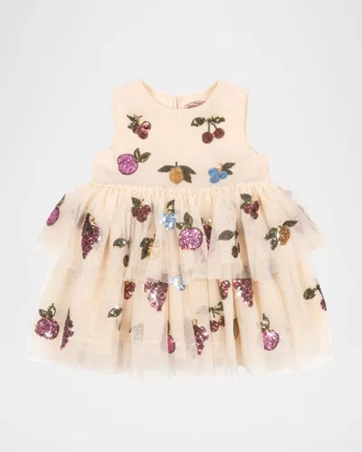 Konges Slojd Kids' Yvonne Tiered Sequin Fairy Dress In Multi