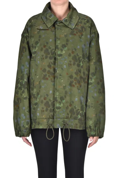 Konrad Camuflage Print Bomber In Green