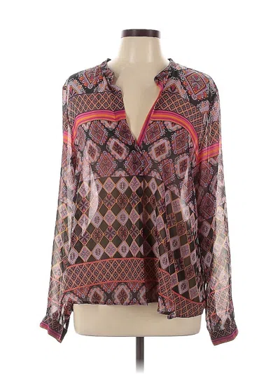 Pre-owned Konrad + Joseph Long Sleeve Blouse In Pink