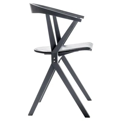 Pre-owned Konstantin Grcic B Chair Black Leather For Bd Barcelona