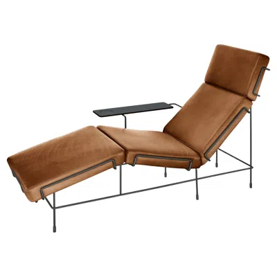 Pre-owned Konstantin Grcic Chaise Lounge Magis Traffic By  - Leather In Brown