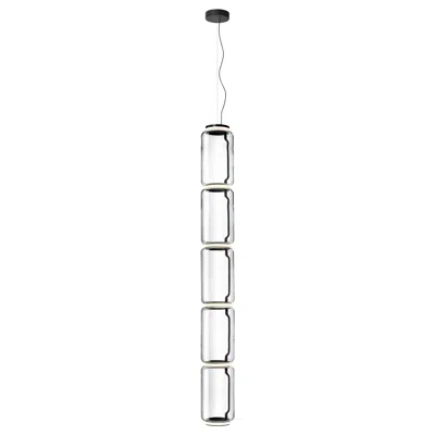 Pre-owned Konstantin Grcic Flos Noctambule Pendant Light With 5 Cylinders By  In Transparent