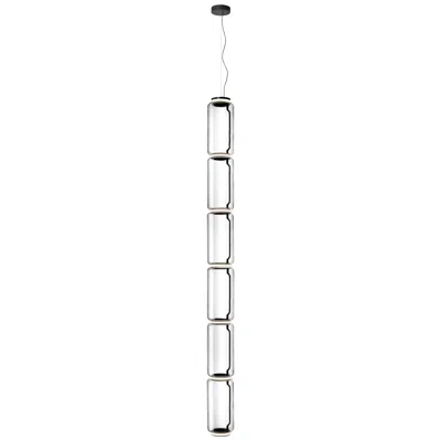 Pre-owned Konstantin Grcic Flos Noctambule Pendant Light With 6 High Cylinders By  In Transparent