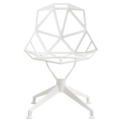 Pre-owned Konstantin Grcic Swivel Chair With Four-star Base Magis Chair_one 4 Star -  White