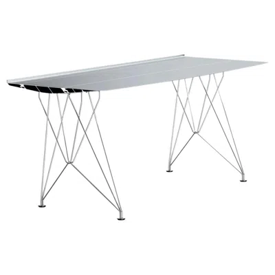 Pre-owned Konstantin Grcic Table B Desk  Top Anodized Silver With Inox Legs