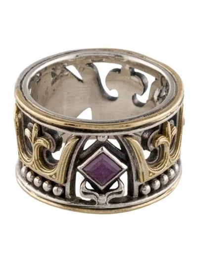 Pre-owned Konstantino 1.00ctw Glass-filled Ruby Orpheus Band In Multi