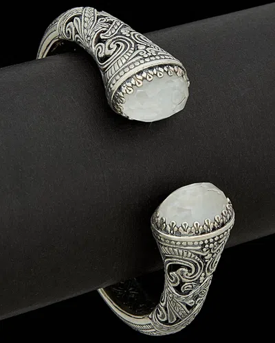 Konstantino 18k & Silver 11.50 Ct. Tw. Gemstone Doublet Bangle In Metallic