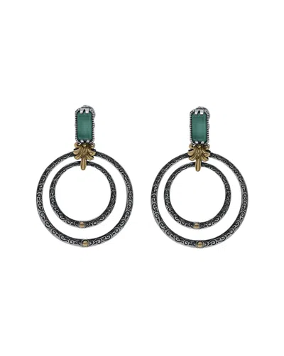 KONSTANTINO KONSTANTINO 18K & SILVER CHALCEDONY EARRINGS