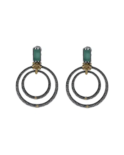 KONSTANTINO 18K & SILVER CHALCEDONY EARRINGS