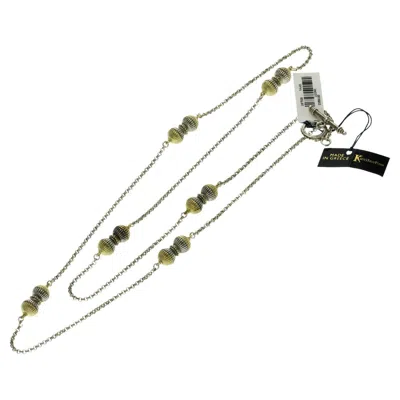 Pre-owned Konstantino 18k Yellow Gold 925 Sterling Silver Necklace