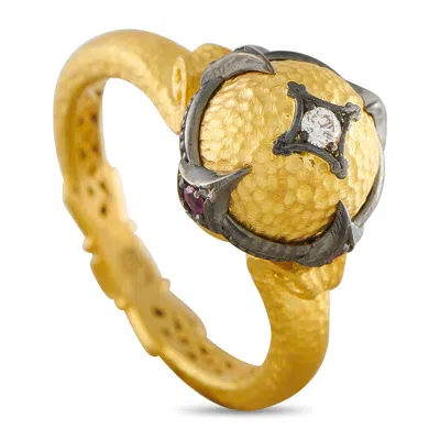 Konstantino 18k Yellow Gold Diamond And Ruby Ring Ks05-050426