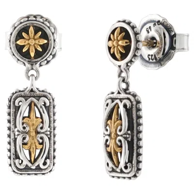Pre-owned Konstantino 925 Silver & 18k Yellow Gold Eros Earrings