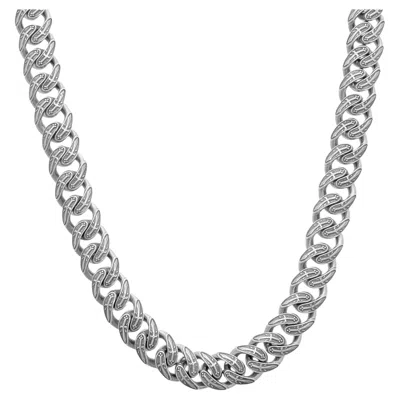 Pre-owned Konstantino 925 Sterling Silver Heavy Paisley Link Chain Necklace Size 22" In Multiple