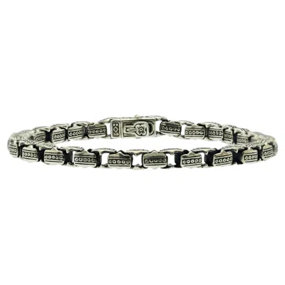 Pre-owned Konstantino 925 Sterling Silver Minos Link Bracelet Size 8" In Multiple
