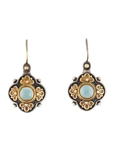 Pre-owned Konstantino Aquamarine Drop Earrings In Multi