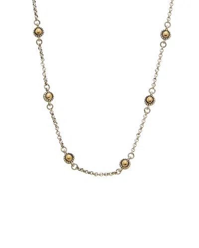 Konstantino Aspasia Silver & 18k Station Necklace In Multi