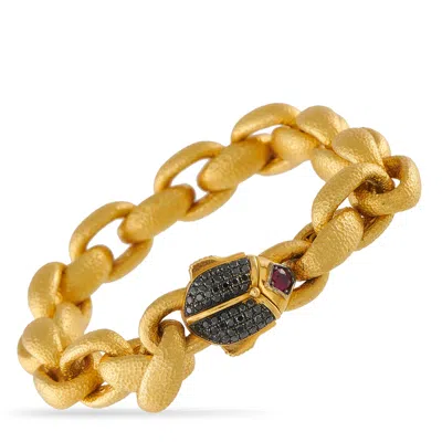 Konstantino Callas 18k Yellow Gold 0.48ct Black Diamond And Ruby Bracelet Ks02-050426