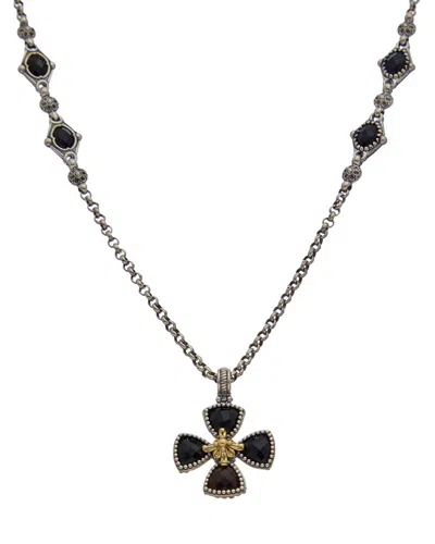 Konstantino Calypso 18k & Silver 9.00 Ct. Tw. Onyx Crystal Necklace In Black