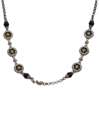 Konstantino Calypso Silver Onyx Necklace In Gray