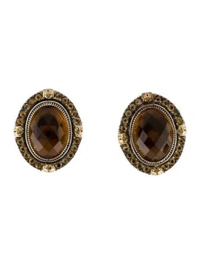 Pre-owned Konstantino Citrine Clip-on Earrings In Multi