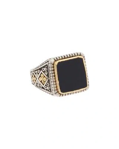 Pre-owned Konstantino Color Clas 18k & Silver Onyx Ring Women's 12