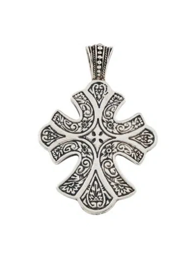 Pre-owned Konstantino Cross Pendant In Multicolor