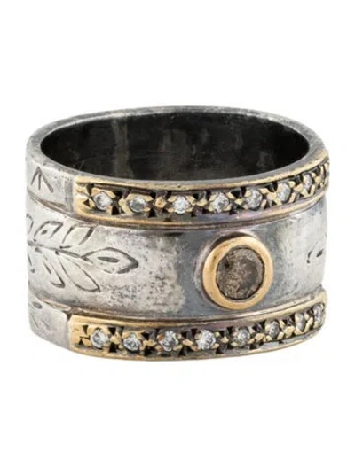 Pre-owned Konstantino Diamond Band Ring In Multi