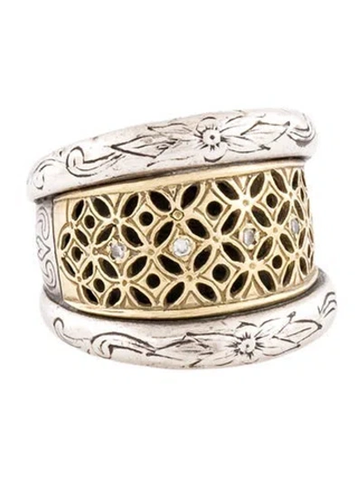Pre-owned Konstantino Diamond Classics Cocktail Ring In Multi